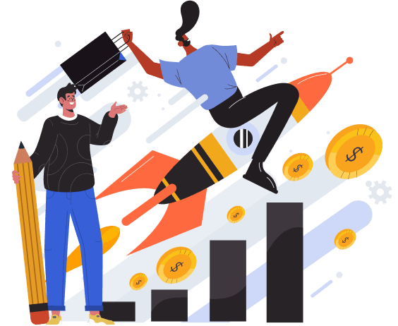 homme sur fusée vers un financement de formation